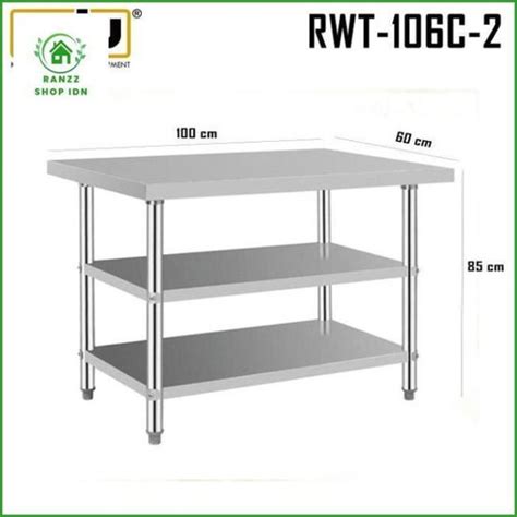 Jual Work Table 1 Meter Meja Stainless Meja Kerja Rwt 106C 2 High