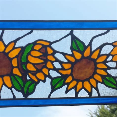 Sunflower Stained Glass Etsy