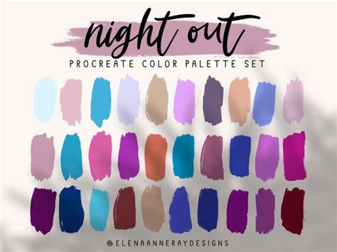 4 Procreate Color Palettes Pastel Gradient Procreate Color Etsy