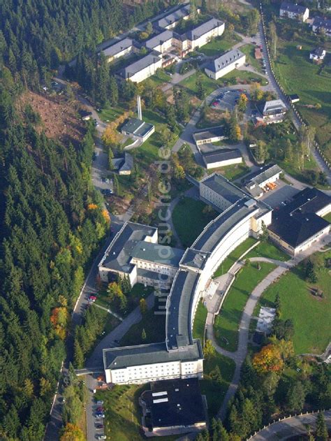 Luftbild Breitenbrunn Erzgebirge Klinikgelände des Krankenhauses der