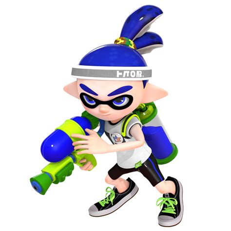 Splatoon Inkling Boy Render By Nibroc Rock On Deviantart