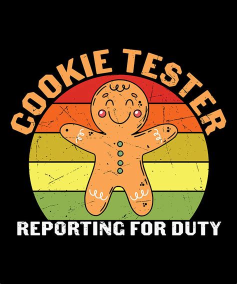 Cookie Tester Reporting For Duty Xmas Humour Digital Art By