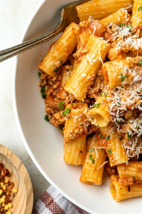 Rigatoni With Pork Ragu The Pasta Twins