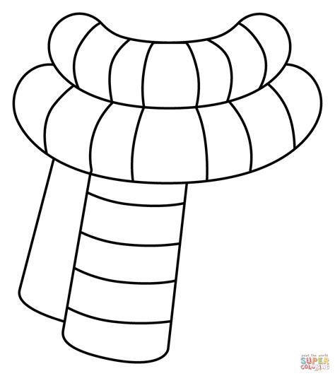 Scarf Coloring Page