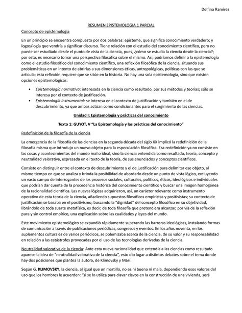 Resumen parcial episte Concepto de epistemología En un principio se