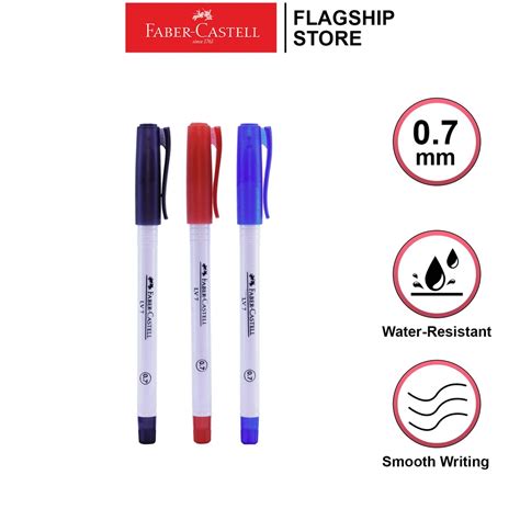 Faber Castell LV7 Ballpen Black Blue Red 3PCS 12SPLV7BBR3 Shopee