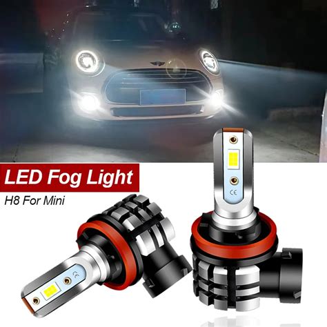 2pcs LED Fog Light Blub Lamp Canbus No Error H8 For Mini Cooper F55 F56