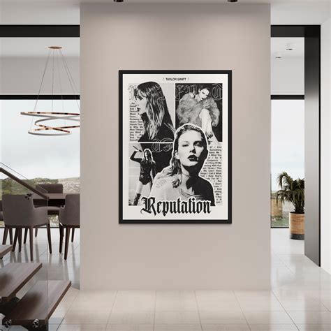 Taylor Swift Reputation Album Poster Print Music Canvas Wall Art for ...