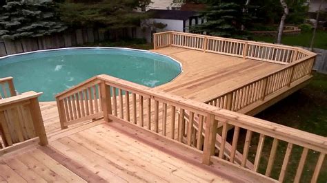 30 Ft Above Ground Pool Deck Plans Youtube