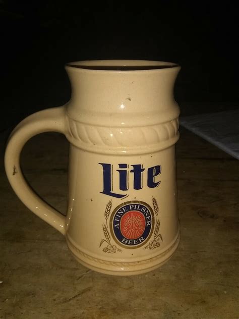 Vintage Miller Lite Beer Stein Mug World Series Of Tavern Pool Ebay