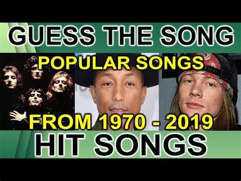 GUESS THE SONG CHALLENGE | Popular Hit Songs From 1970 to 2019 | Song Trivia Game : trivia