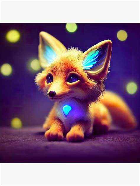 Magic Fox Poster For Sale By Exosaiart Redbubble