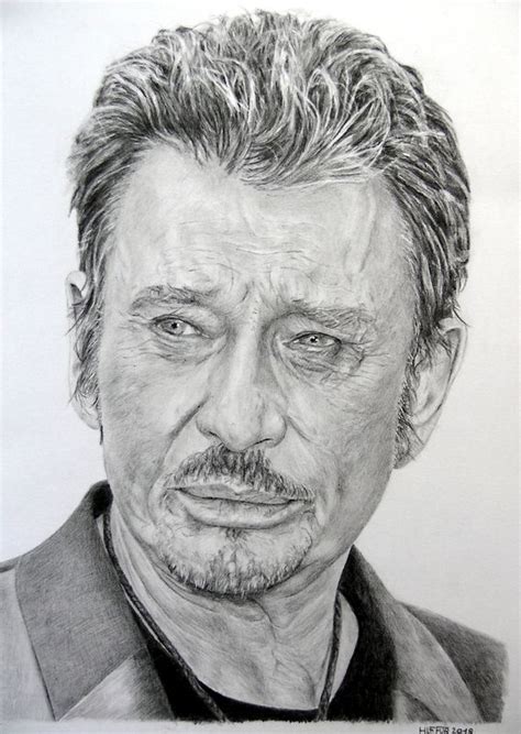 Johnny Hallyday Herv Le Fur Dessins Portraits Johnny Hallyday