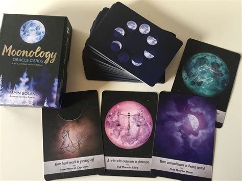 Moonology Oracle Cards A 44 Card Deck And Guidebook By Yasmin Boland