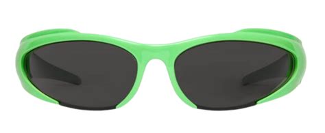 Balenciaga Reverse Green Xpander Rectangle Sunglasses Whats On The Star