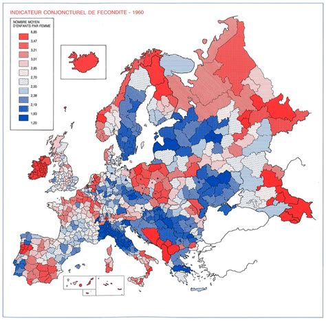 Birth Gauge On Twitter Regional Fertility In Europe 1960 Zones Of