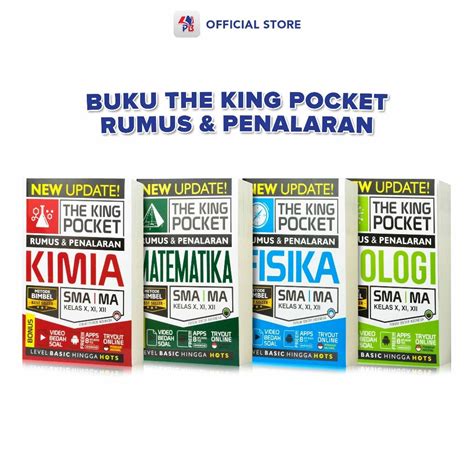 Jual KODE F3C3 Buku Kimia Matematika Fisika Biologi The King Pocket