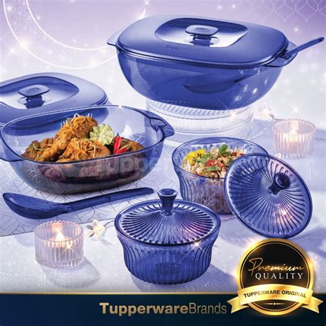 Tupperware Purple Royale Crystalline Saucy Server Set Purple Royale