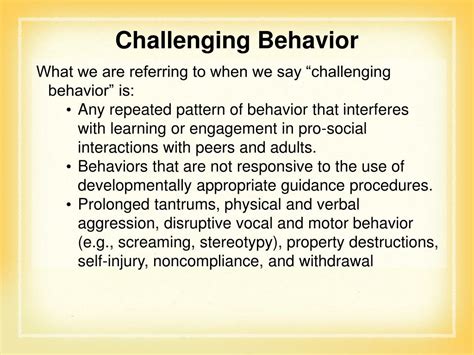 Ppt Challenging Behavior Powerpoint Presentation Free Download Id