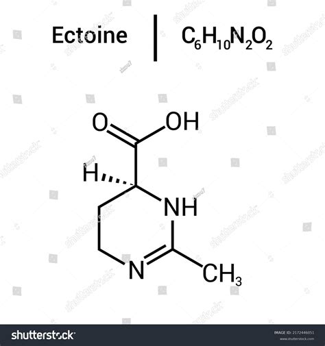 chemical structure of Ectoine (C6H10N2O2) - Royalty Free Stock Vector ...