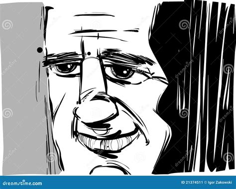 Caricature De Sourire D Homme Illustration De Vecteur Illustration Du