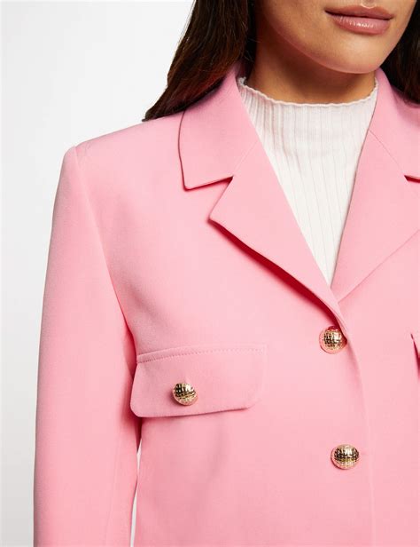 Veste courte boutonnée rose moyen femme Morgan