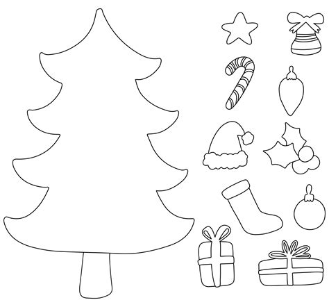 Christmas Tree Cut Out Free Pdf Printables Printablee