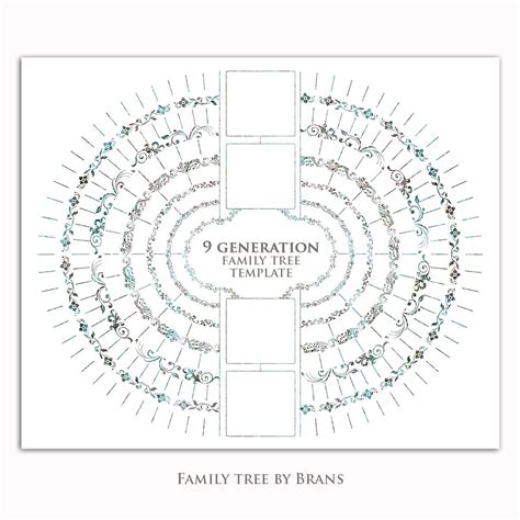 9 Generation Family Tree Template - Etsy