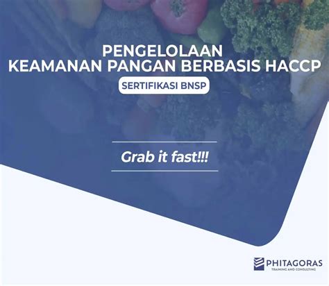 Training Pengelolaan Keamanan Pangan Berbasis Haccp Sertifikasi Bnsp