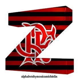 Alphabets By Monica Michielin Alfabeto Flamengo Vermelho Preto Logo