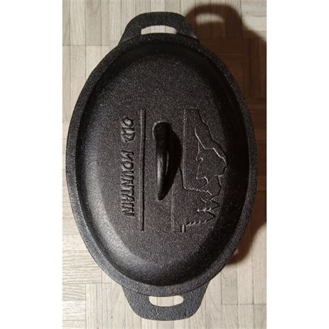 Kitchen Old Mountain Qt Pre Seasoned Casserole Iron With Dome Lid