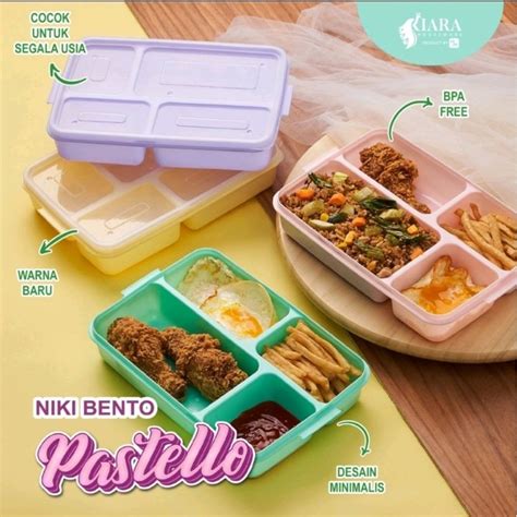 Jual Kotak Makan Niki Bento Lunch Box Sekat Ml Food Grade