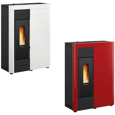 Termostufa A Pellet Virna Colore Bordeaux