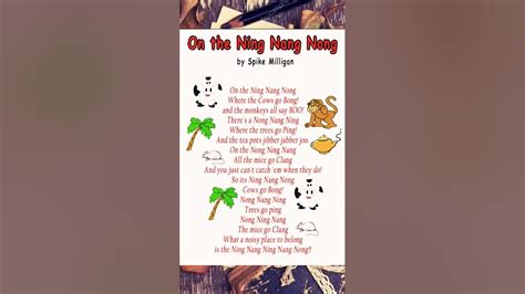 On The Ning Nang Nong By Spike Milligan Poetry Poem Poems