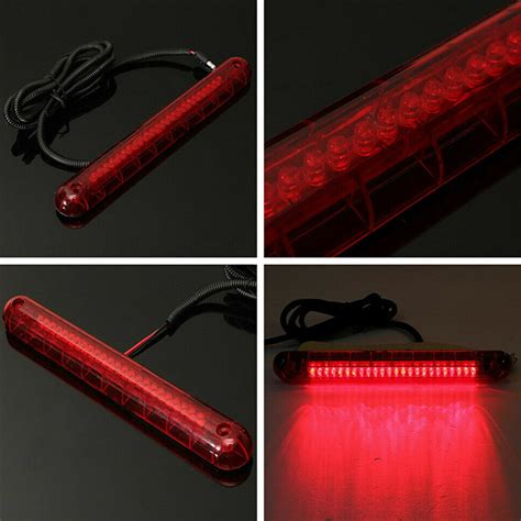 Red Led Car High Mount Third Rd Brake Stop Tail Light Lamp Led