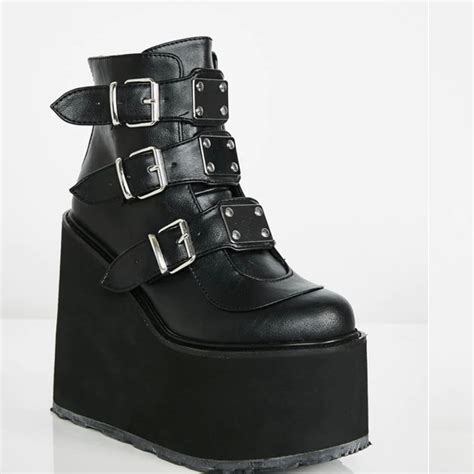 Demonia Shoes Matte Low Trinity Boots Poshmark