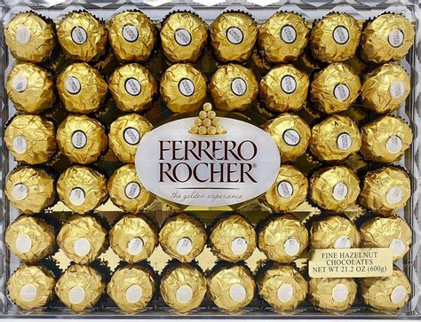 Ferrero Rocher Fine Hazelnut Chocolates Chocolate Gift Box 48 Count