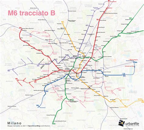 Mappa Milano Totale Metropolitane M B Urbanfile