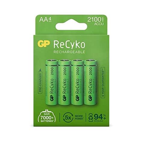 Gp Batteries Pilhas Recarreg Veis X Gp Recyko Nimh Bateria Aa