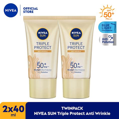 Jual Nivea Sun Face Serum Triple Protect Anti Wrinkle Spf Pa Ml