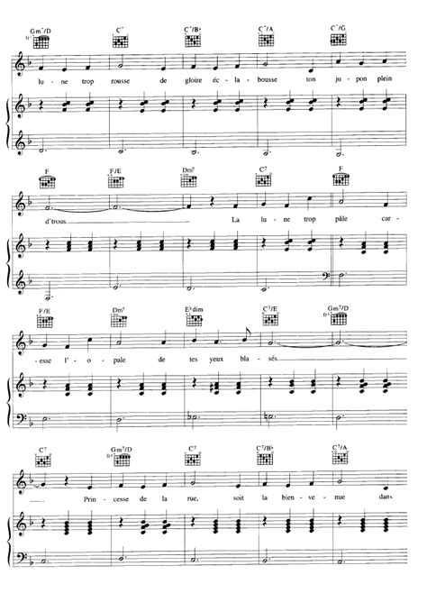 COMPLAINTE DE LA BUTTE Piano Sheet Music Easy Sheet Music