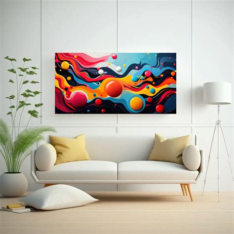 Pinturas Decorativas Abstractas Estilo Popart A Todo Color Para Fondos