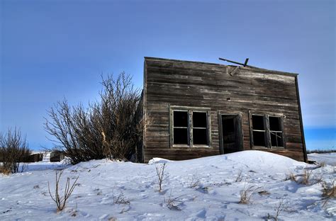 Wallpaper Old Building Abandoned Sky Snow Winter Wood House