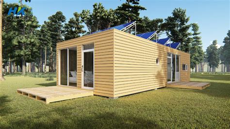 Modular Prefab Wooden Cladding Prefab Steel Structure Shipping