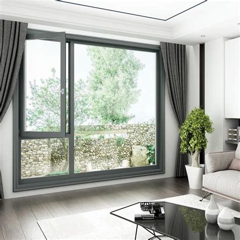 Thermal Break System Tilt Turn Aluminum Aluminium Glass Window With Triple Glazed Glazing Lowe