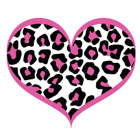 Pink Leopard Print Heart Stock Illustrations 467 Pink Leopard Print