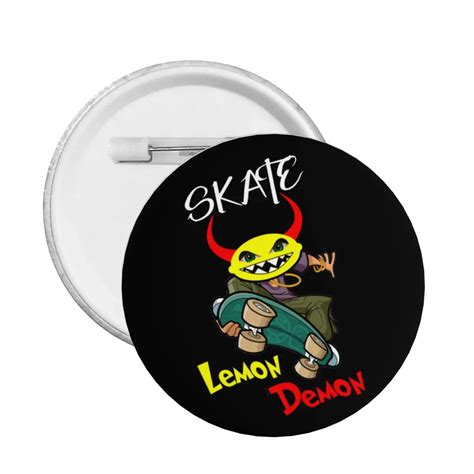 Skater Cytrynowy Demon Przypinka Z Guzikami Na Plecach Na Ubrania Z Mo