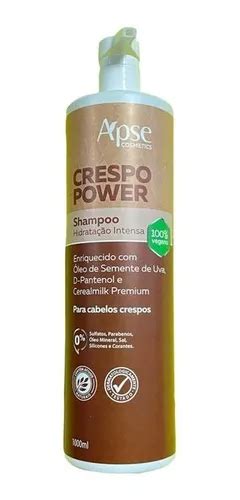 Apse Crespo Power Shampoo Hidrata O Intensa Litro Parcelamento Sem