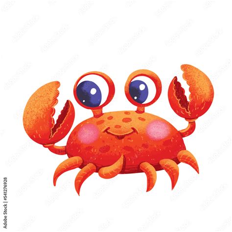 Cute Crab Cartoon, Vector Cartoon Illustration, Cartoon Clipart Stock ...