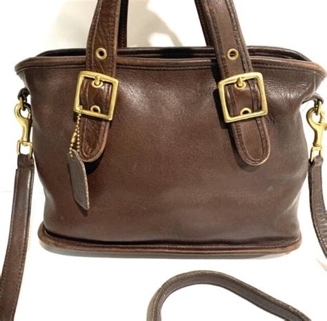 Coach Vintage Legacy Brown Leather Usa Crossbody Zip Satchel Bag